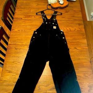 Black Carhartt Bibs 34 X 36